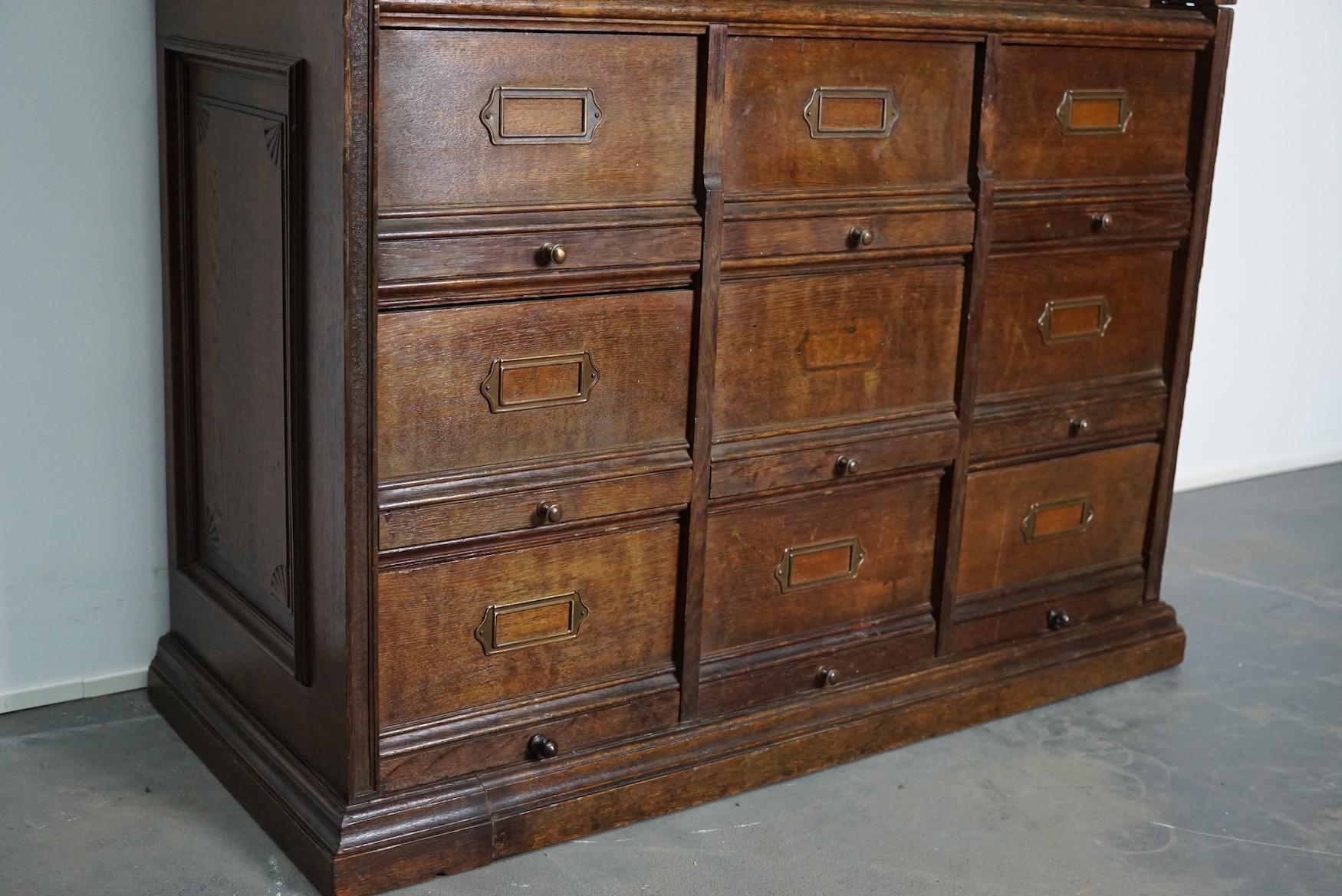 French Oak Apothecary Cabinet / Filing Cabinet, 1920s 7