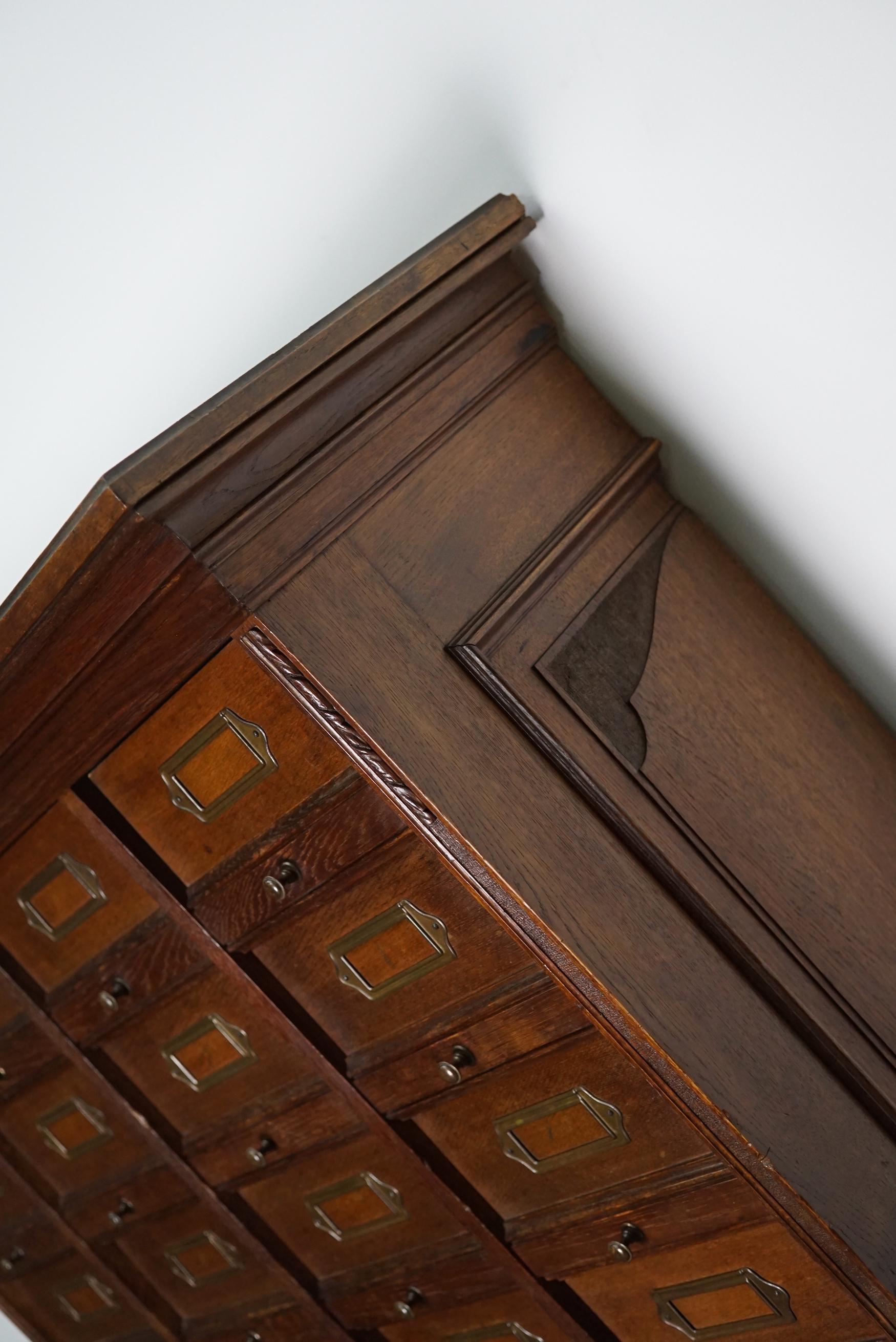 French Oak Apothecary Cabinet / Filing Cabinet, 1920s 10