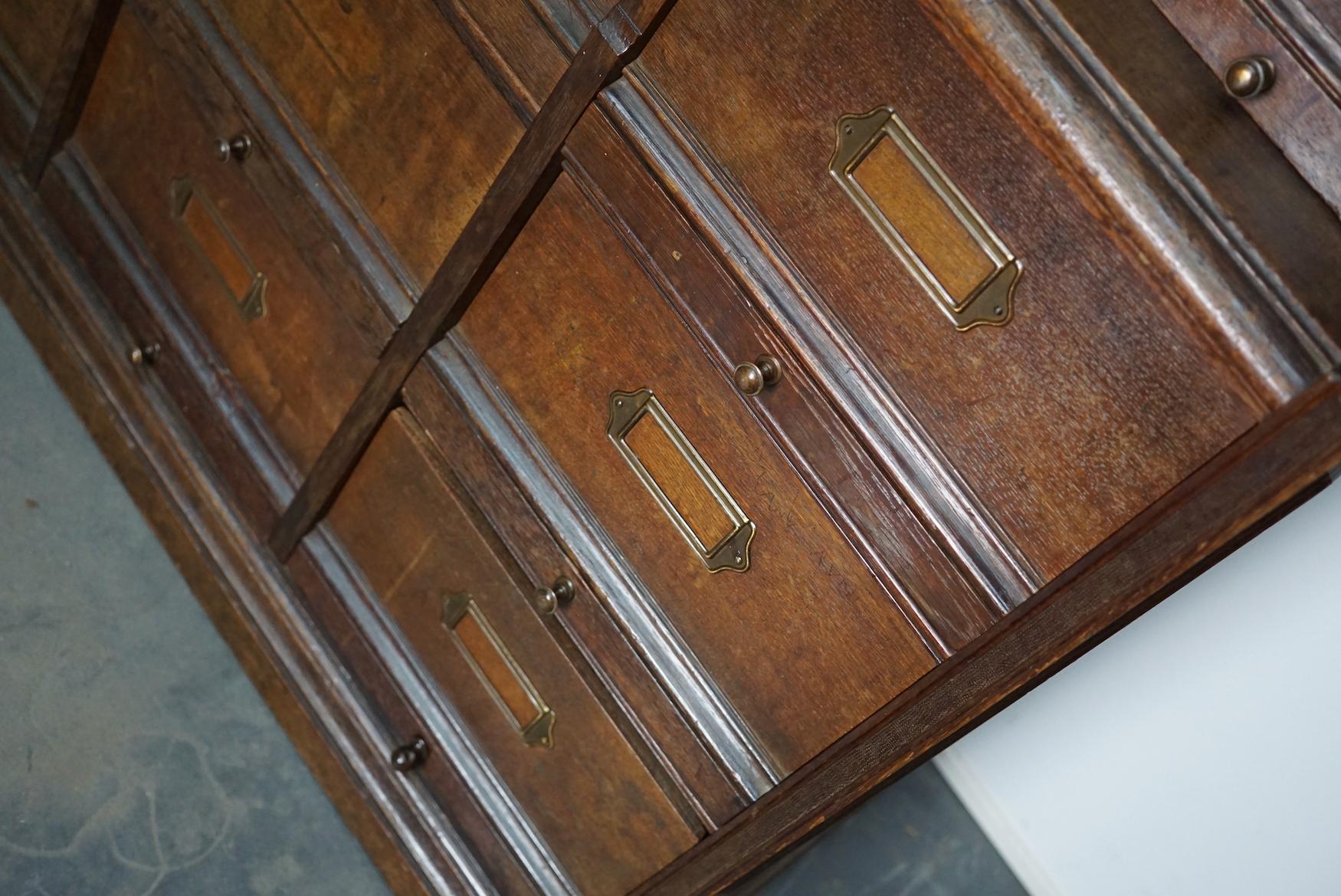 French Oak Apothecary Cabinet / Filing Cabinet, 1920s 13