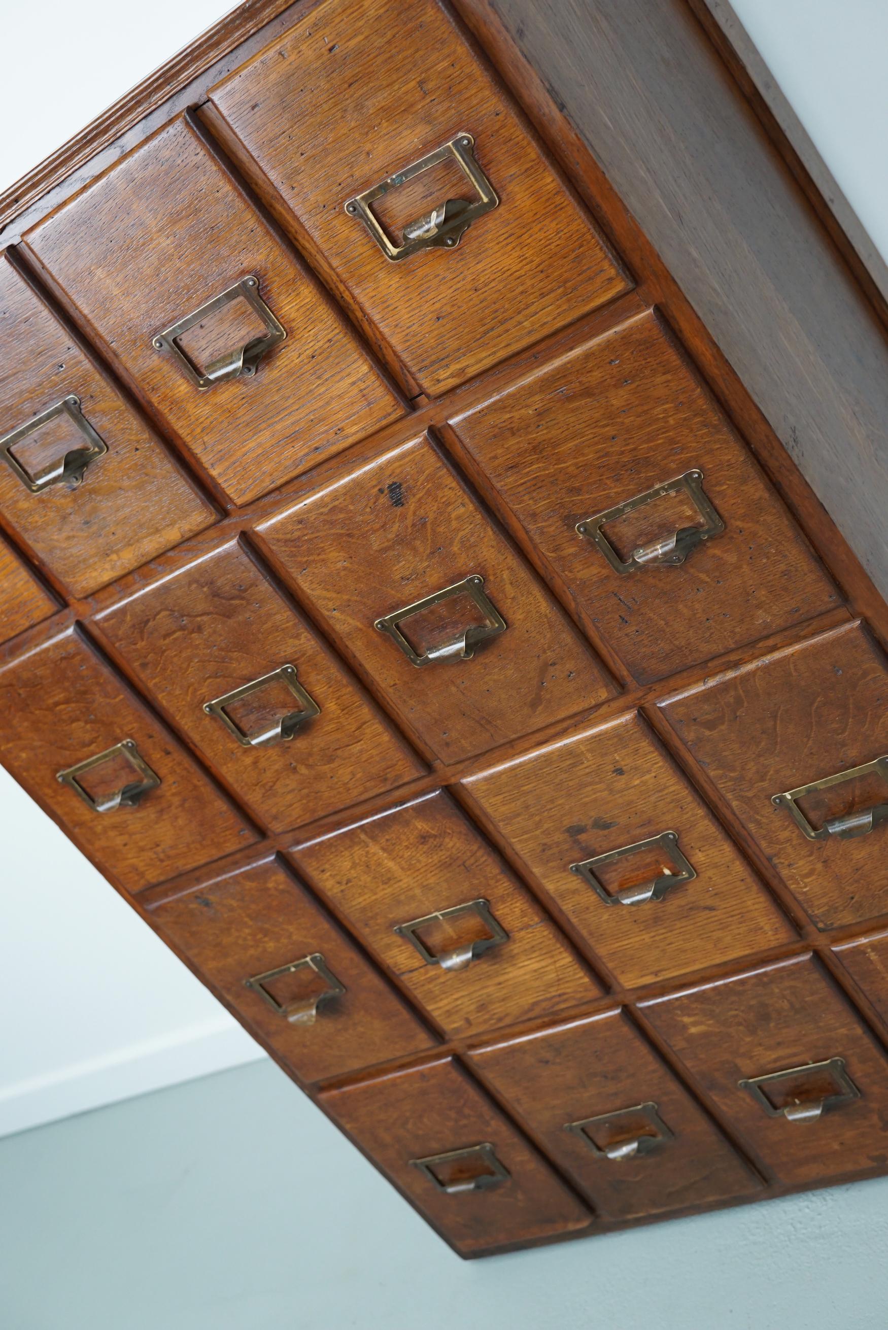 French Oak Apothecary Cabinet / Filing Cabinet, 1930s For Sale 5