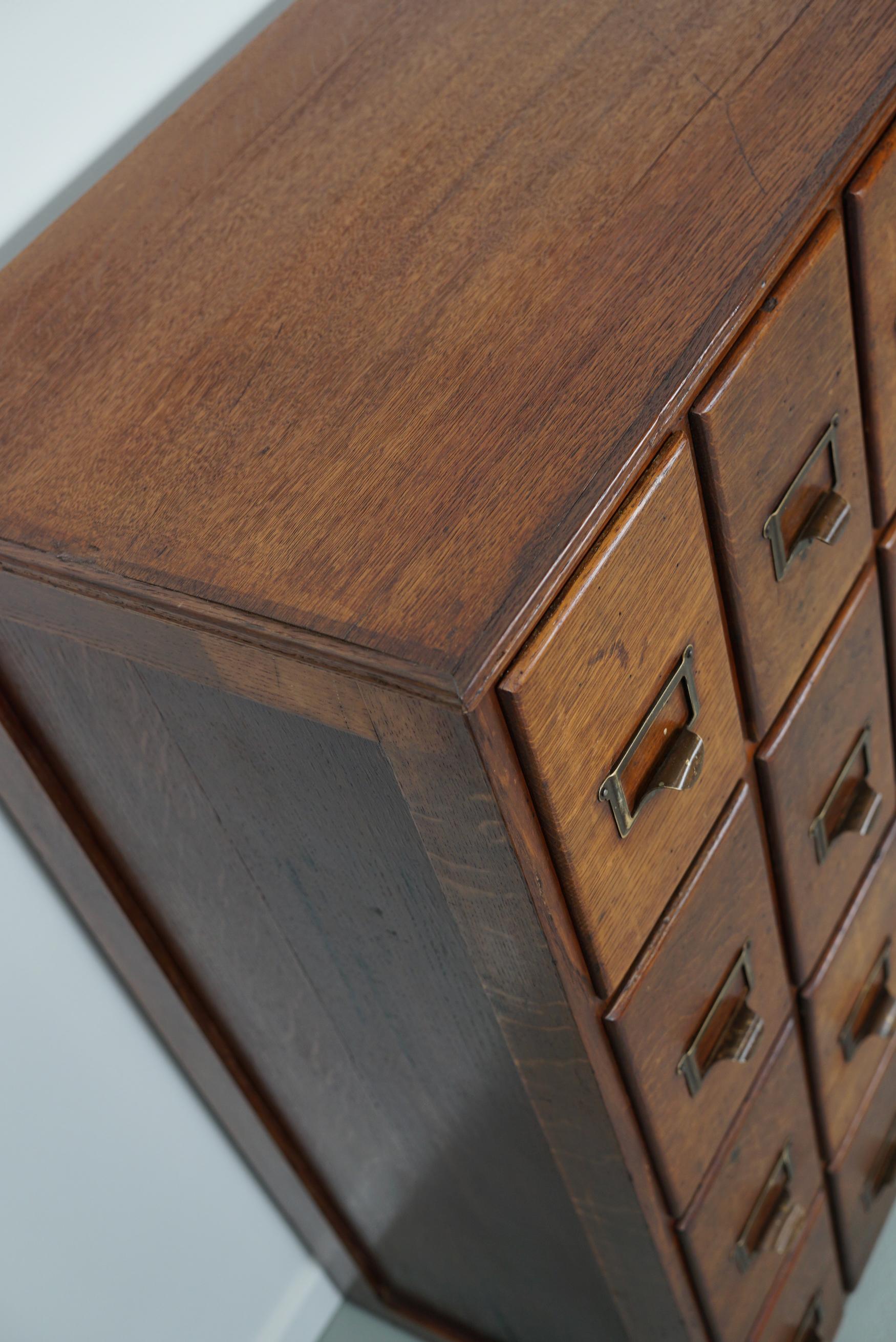 French Oak Apothecary Cabinet / Filing Cabinet, 1930s 1