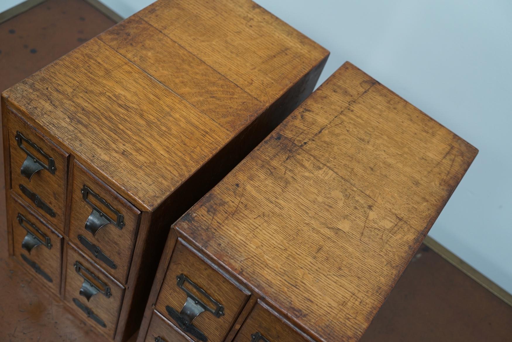 European French Oak Apothecary Cabinet / Filing Cabinet, Paris, 1920s