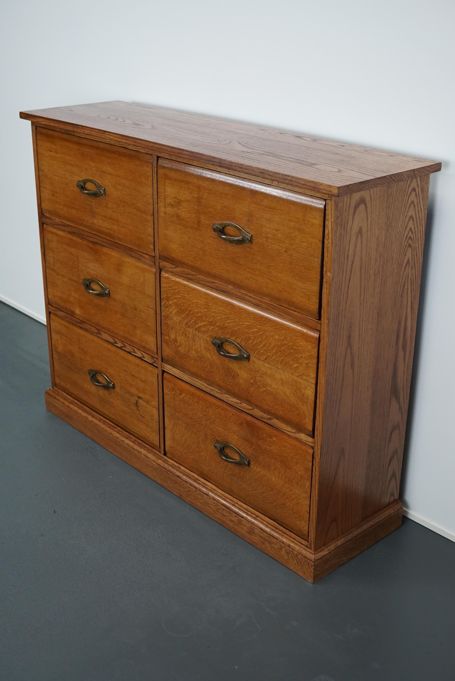 French Oak Apothecary Cabinet or Bank of Drawers, 1930s 3