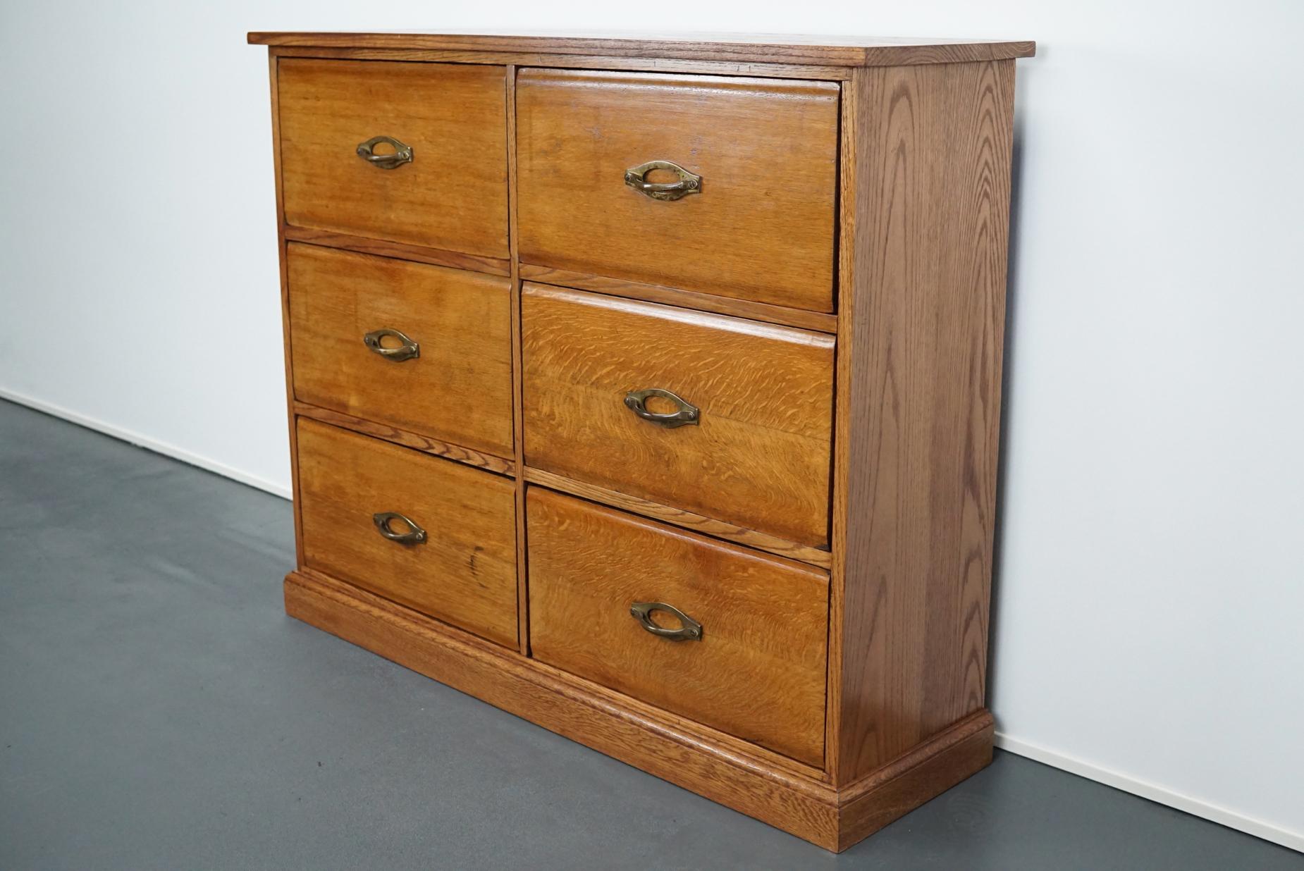 French Oak Apothecary Cabinet or Bank of Drawers, 1930s 1