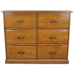 Vintage French Oak Apothecary Cabinet or Bank of Drawers, 1930s
