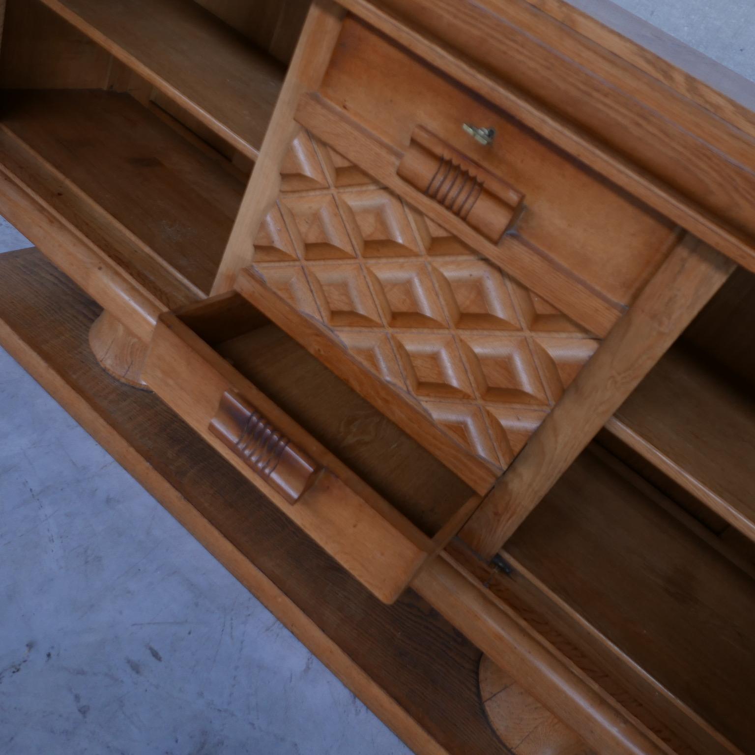 French Oak Art Deco Credenza/Sideboard in Manner of Dudouyt 8