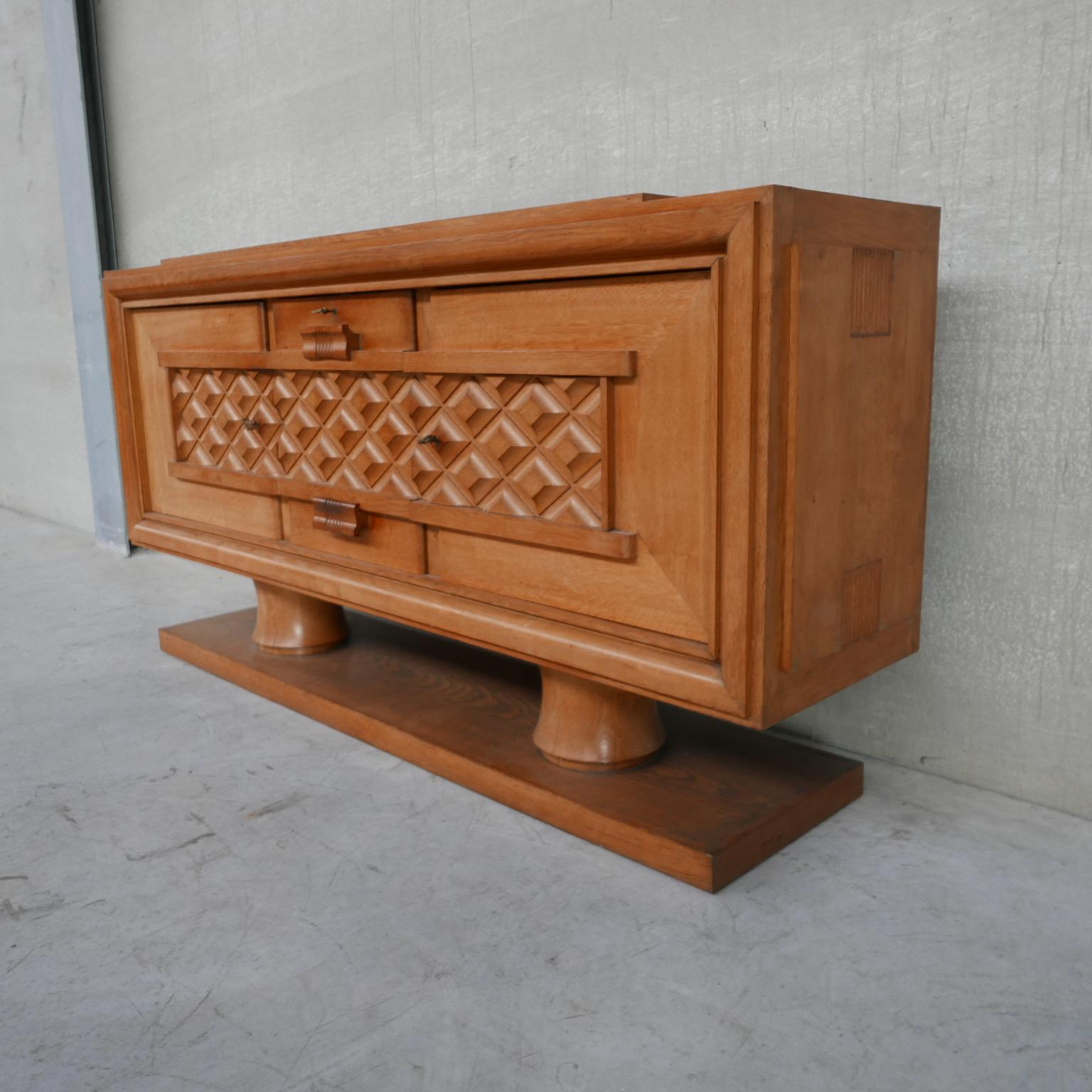 French Oak Art Deco Credenza/Sideboard in Manner of Dudouyt 4