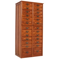 French Oak Art Deco File Cabinet, 1920s