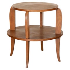 Table de Gueridon Art Déco en Chêne Français