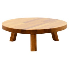French Oak Artisan Coffee Table 70s