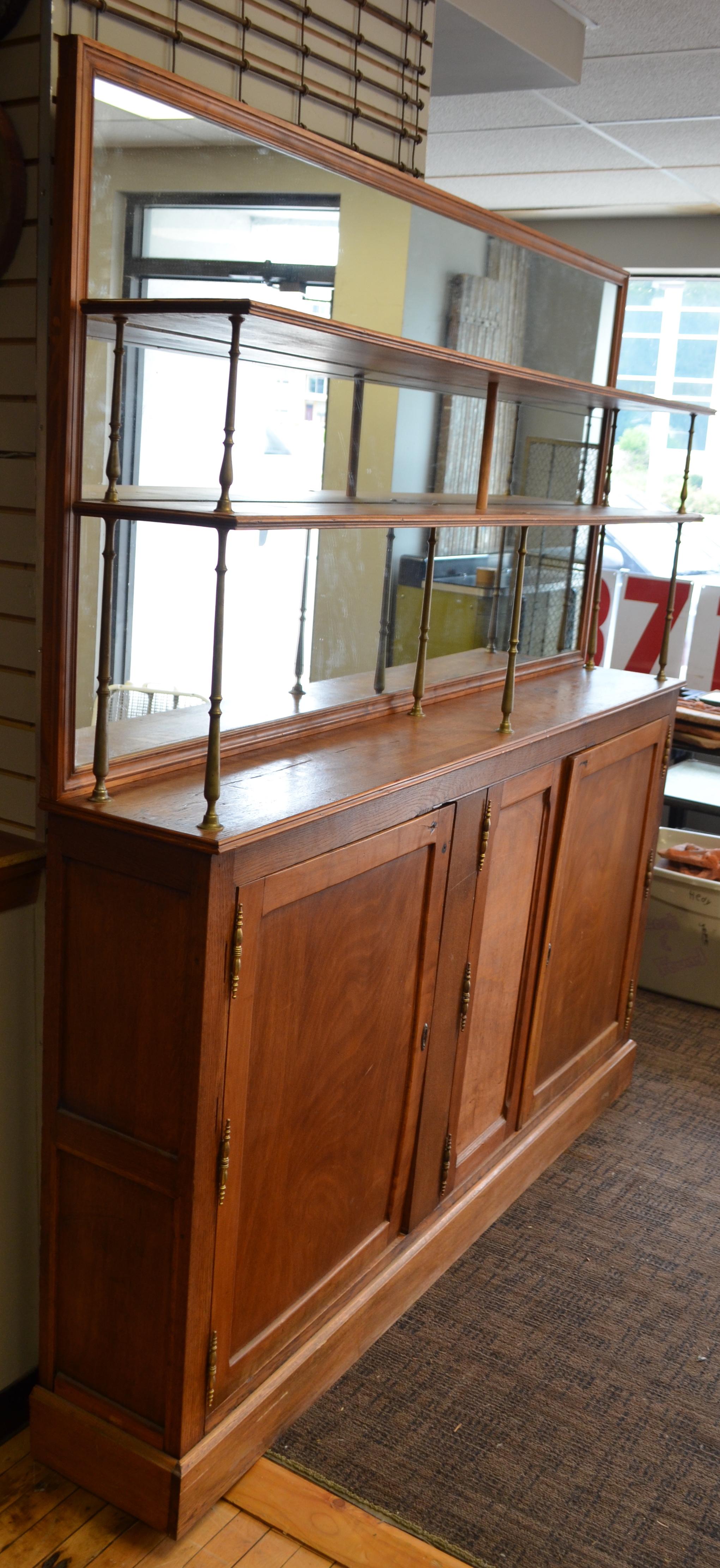 back bar mirrors with shelves