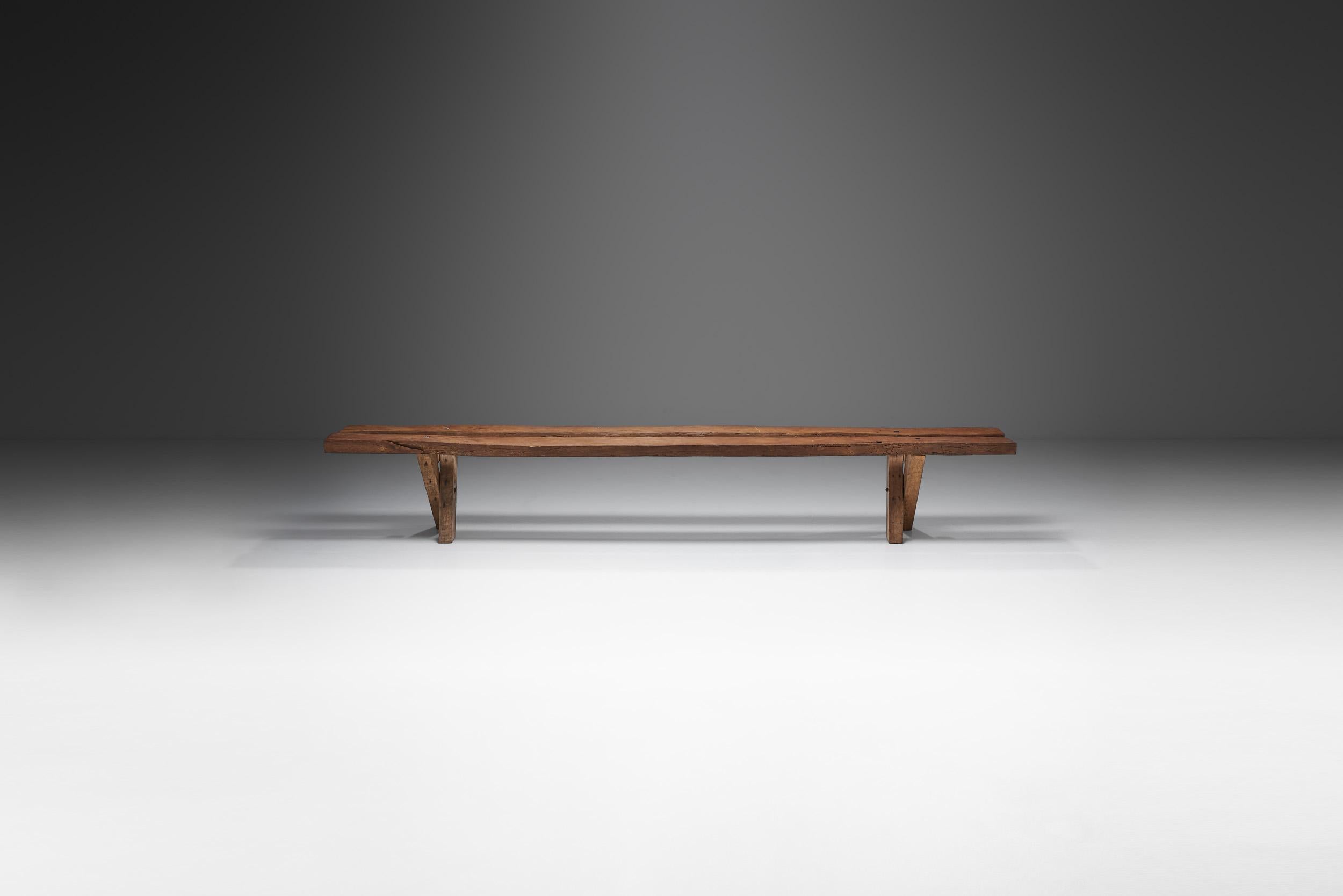Other French Oak Bench by Jean and Sébastien Touret, France 1970s