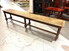 French Oak Bench, Mid-19th Century