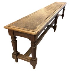 French Oak Bench, Mid-19th Century