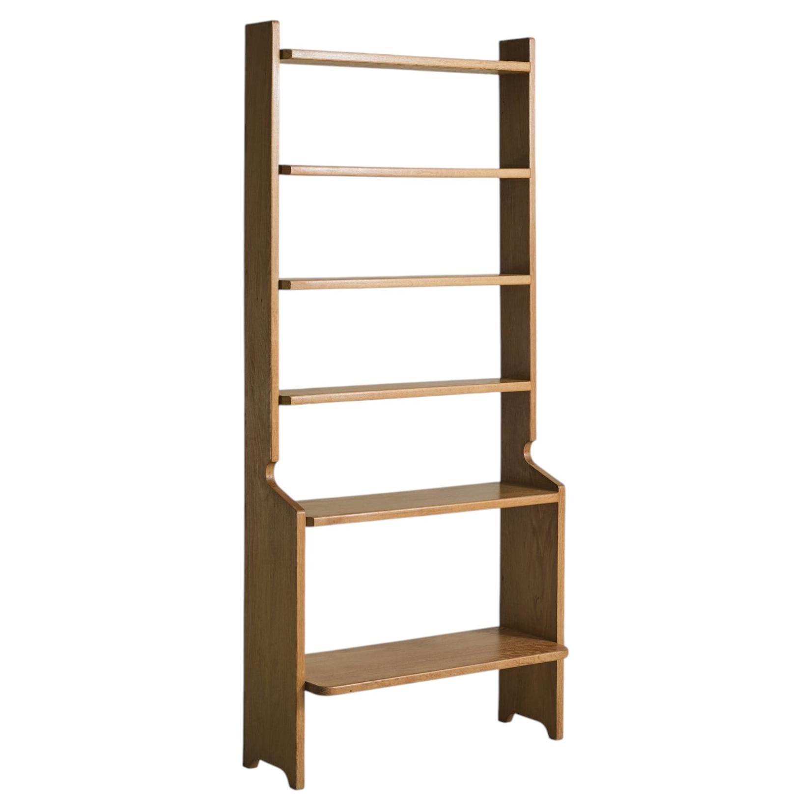 French Oak Bookcase by Guillerme et Chambron for Votre Maison, 1960s