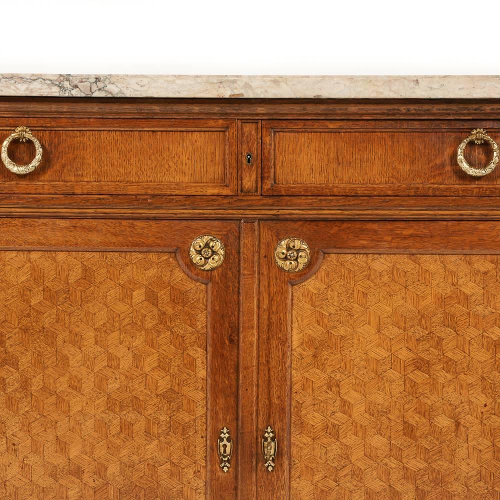 Gilt French Oak Buffet Signed ‘Haentges Freres, Paris’, circa 1910-1920.