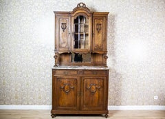 French Oak Buffet from the Turn of  the 19th and 20th Centuries with Marble Top