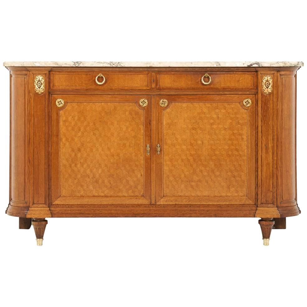 French Oak Buffet Signed ‘Haentges Freres, Paris’, circa 1910-1920.