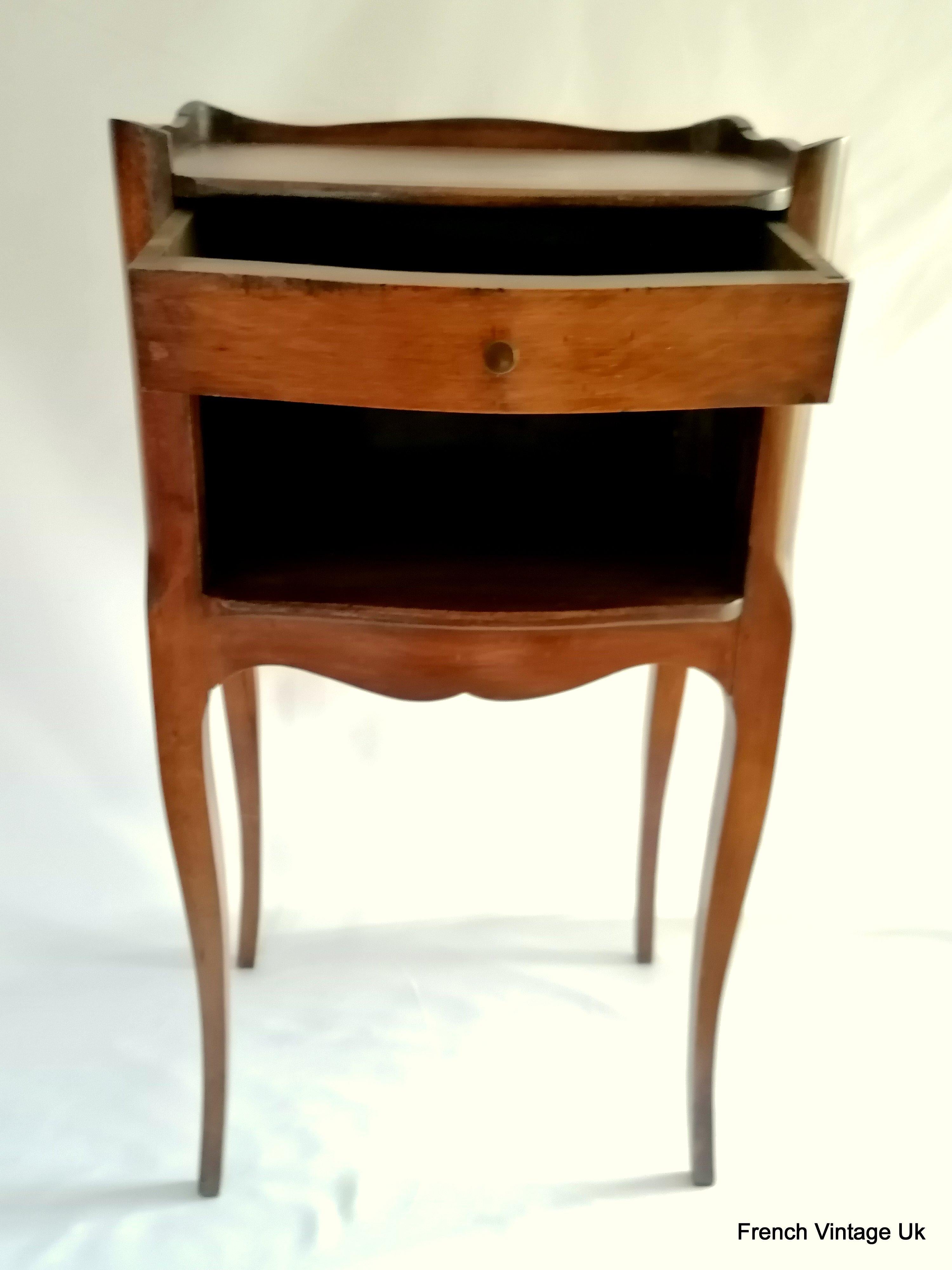 French Oak Cabinet, Side Table with Drawer and Open Shelf 18th C For Sale 3