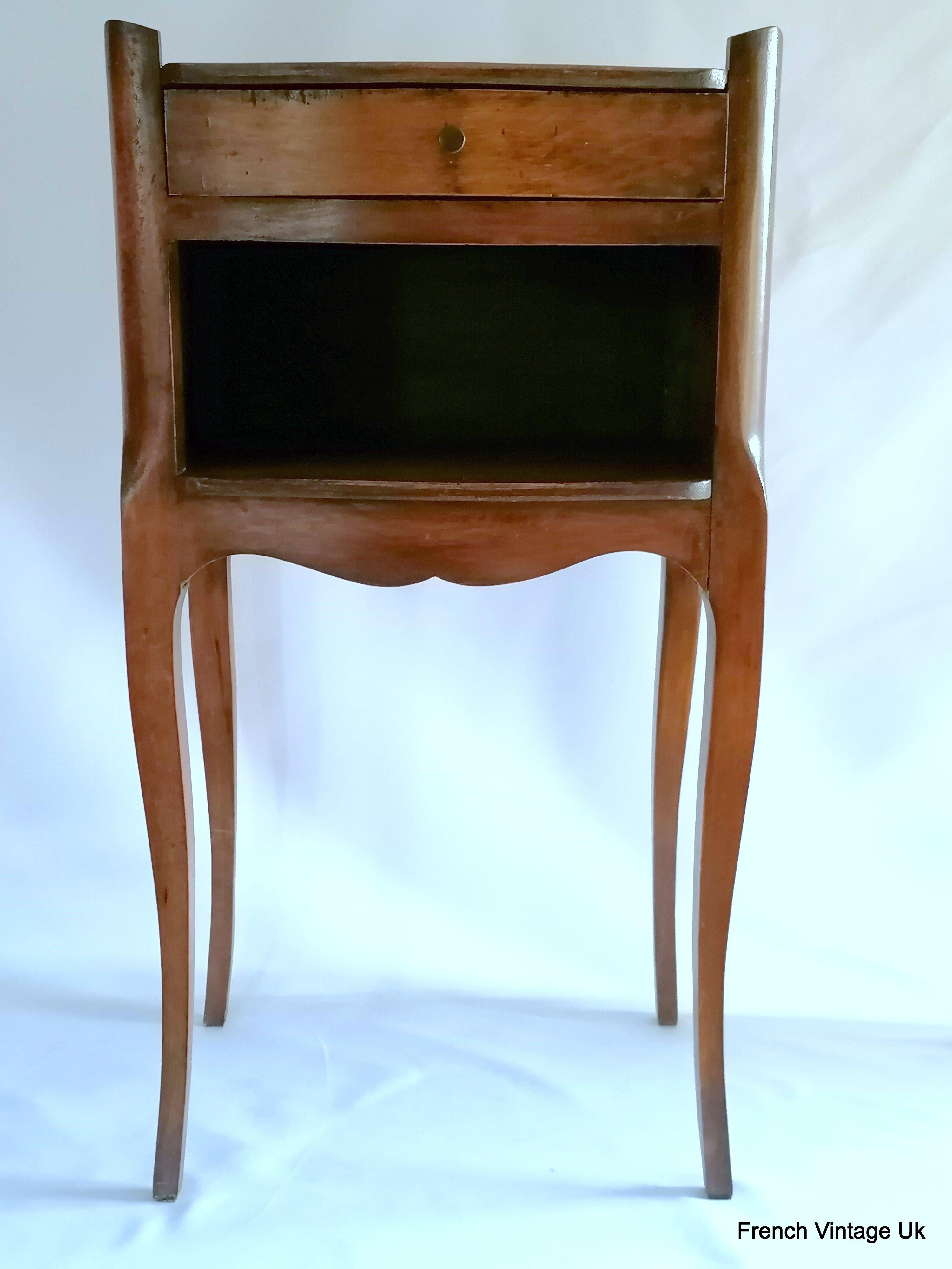 French Oak Cabinet, Side Table with Drawer and Open Shelf 18th C For Sale 1