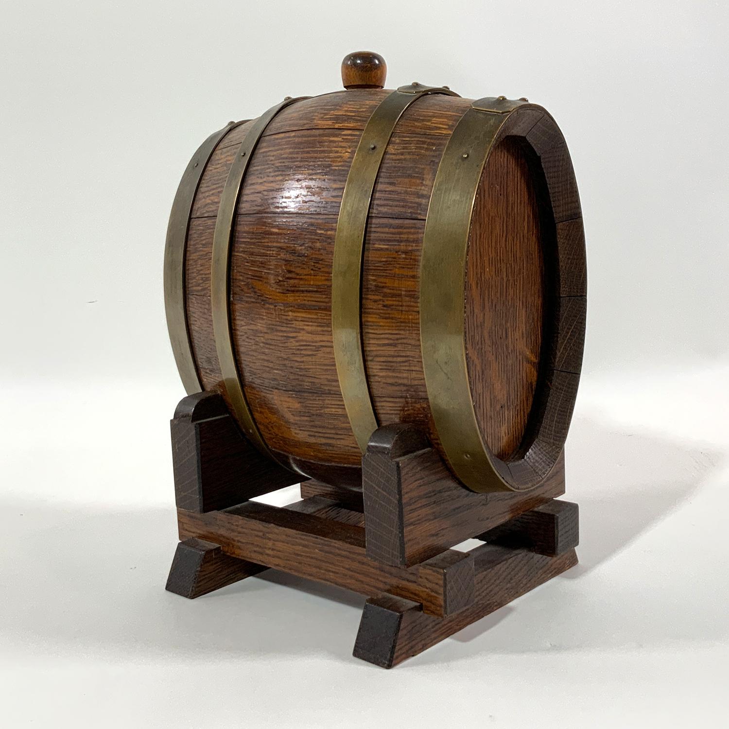 French Oak Cask on Stand for a. Giurlani + Bros. For Sale 1