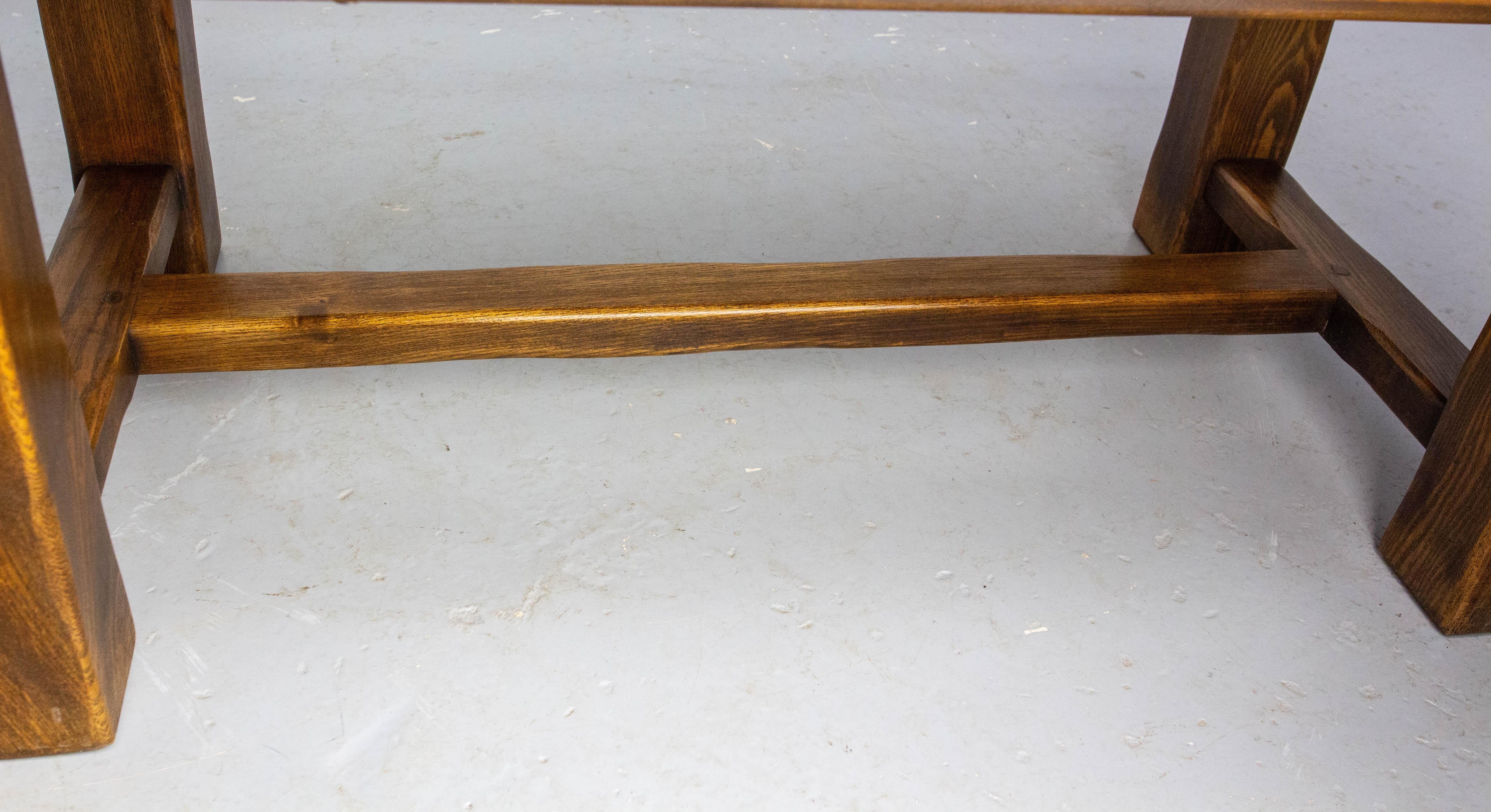 Tavolino francese in Oak e ceramica Vallauris Piastrelle firmato Barrois, circa 1970 in vendita 7