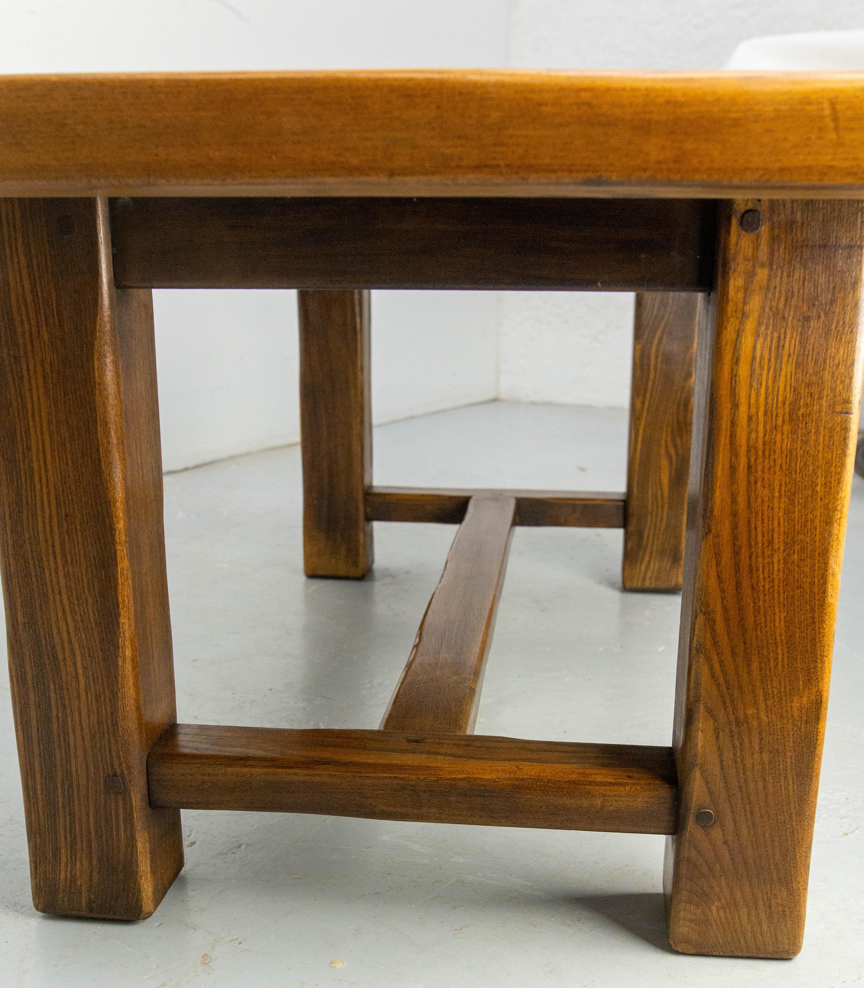 Tavolino francese in Oak e ceramica Vallauris Piastrelle firmato Barrois, circa 1970 in vendita 8