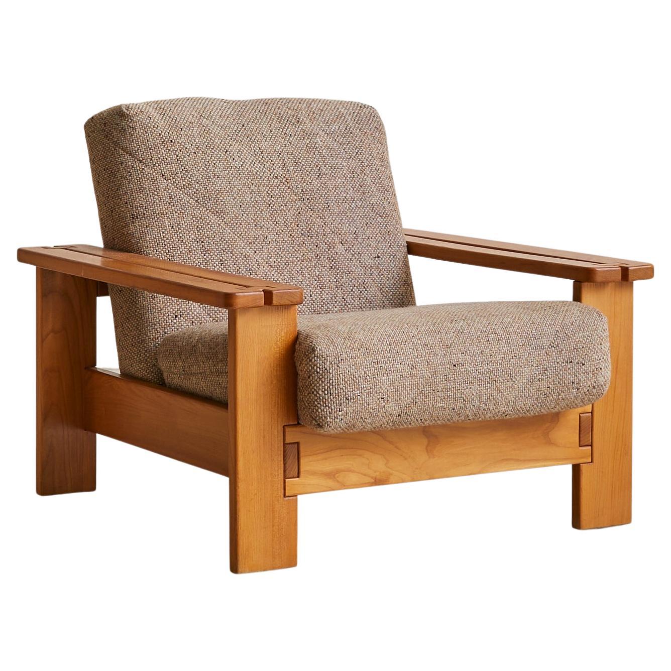 French Oak Chair by Maison Regain in Original Upholstery, 1970s - 2 Available im Angebot