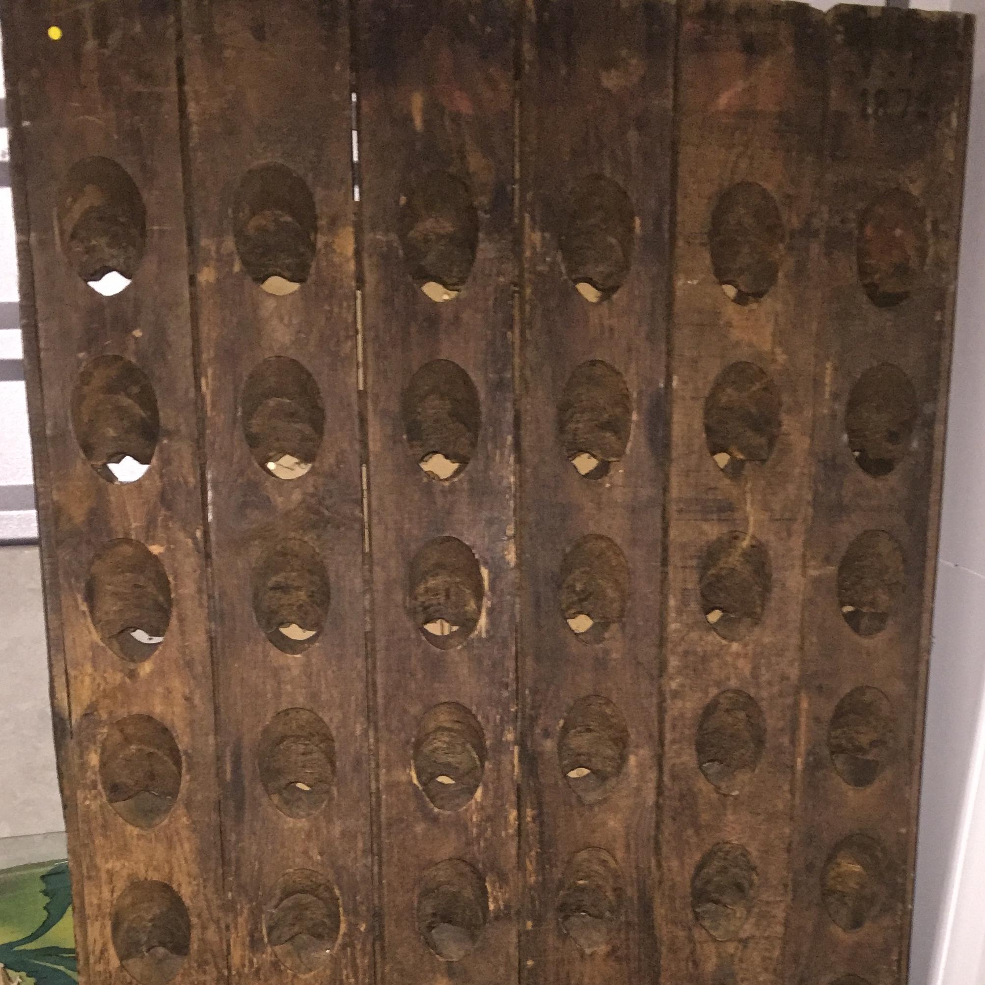 French Oak Champagne Rack, Holds 120 Bottles In Good Condition In Stamford, CT