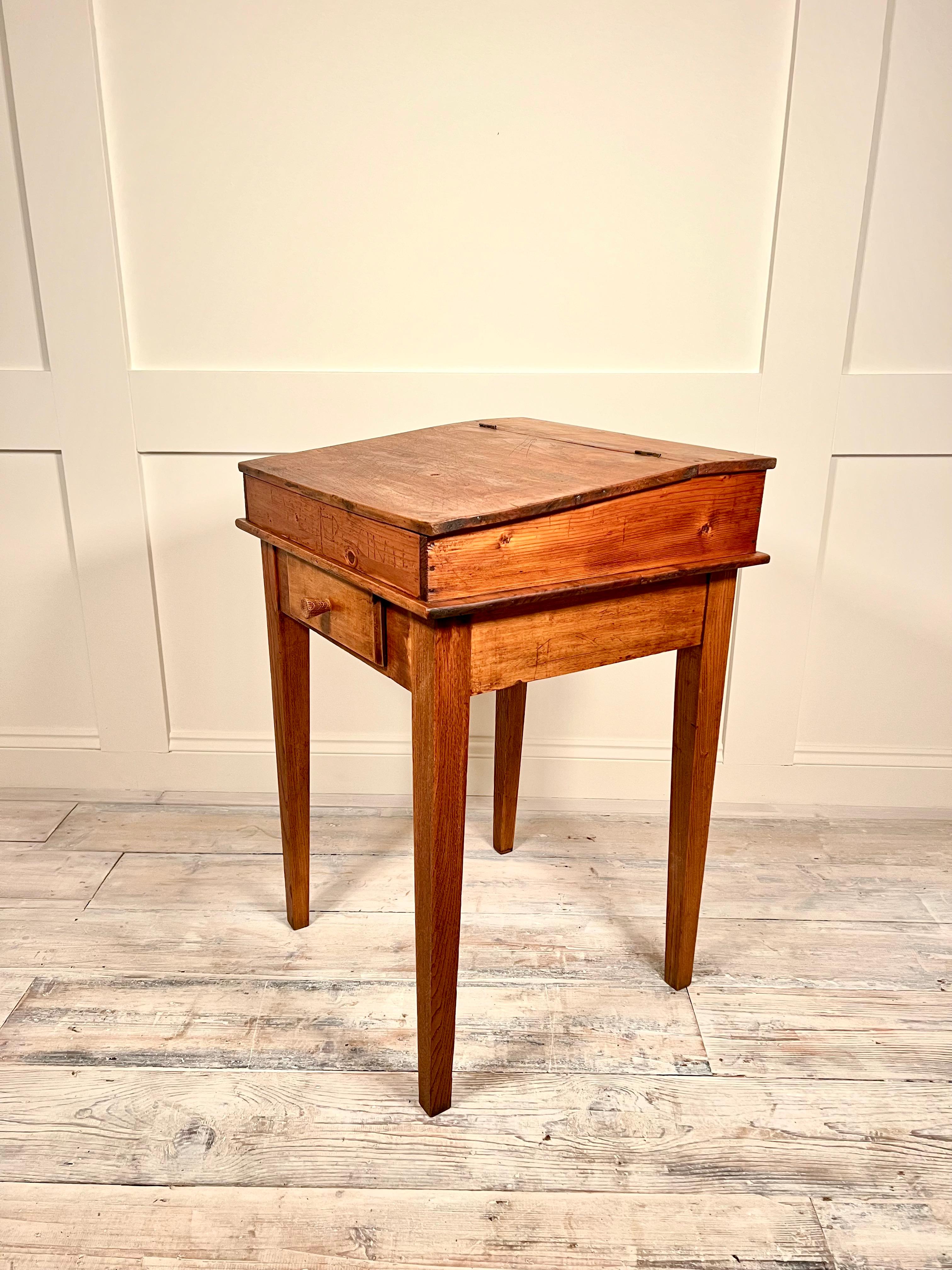 French Provincial French, Oak Child's School Desk c. 1900's For Sale