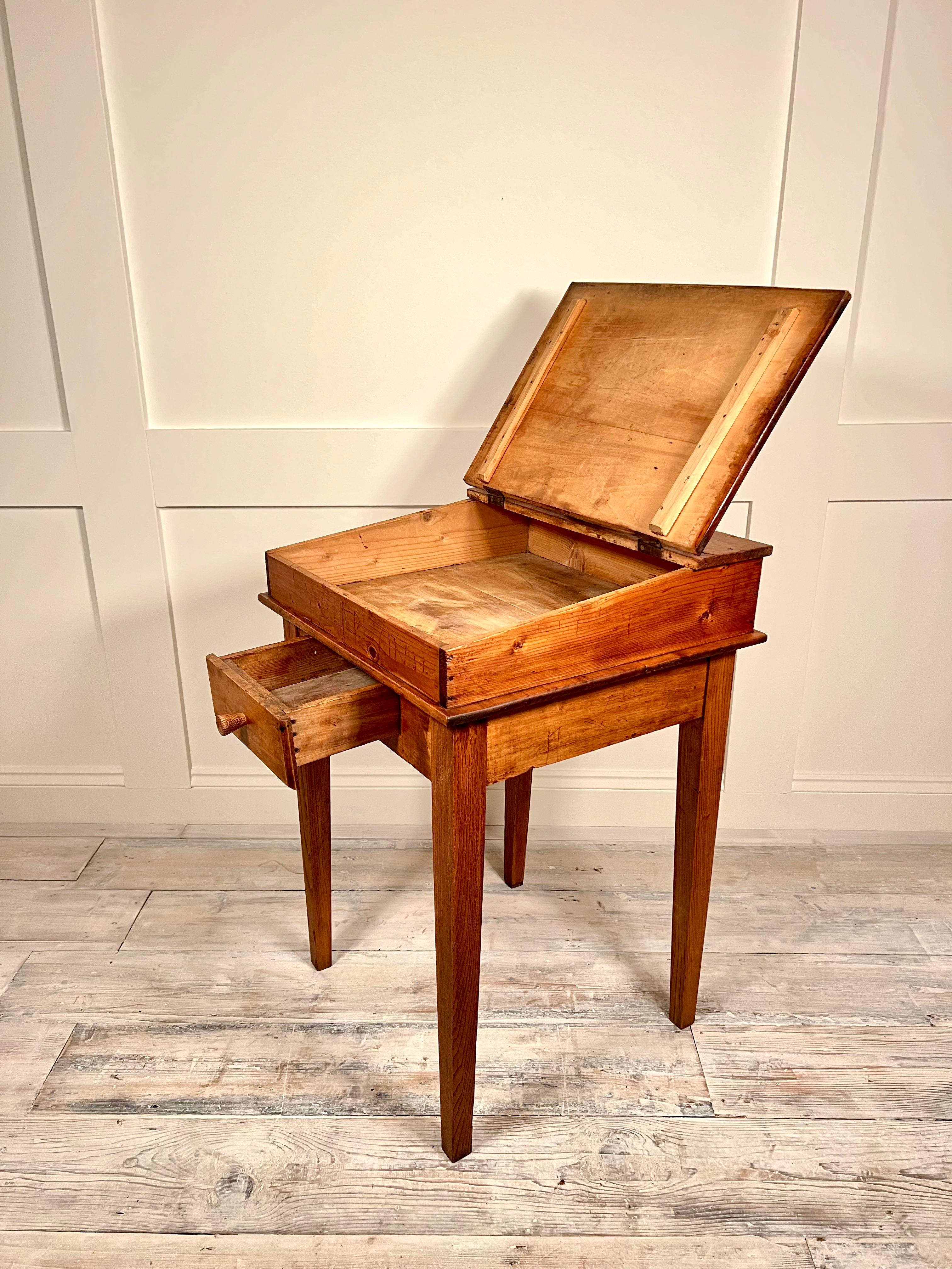 Hand-Crafted French, Oak Child's School Desk c. 1900's For Sale