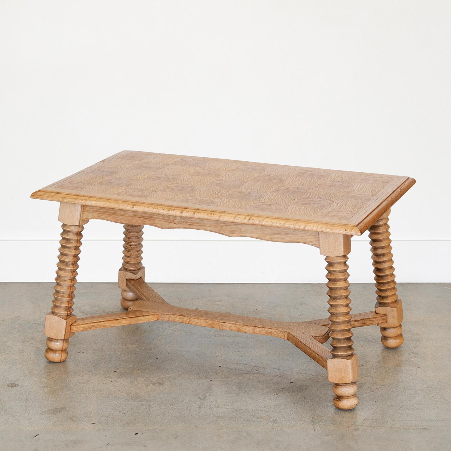 20th Century French Oak Coffee Table by Charles Dudouyt