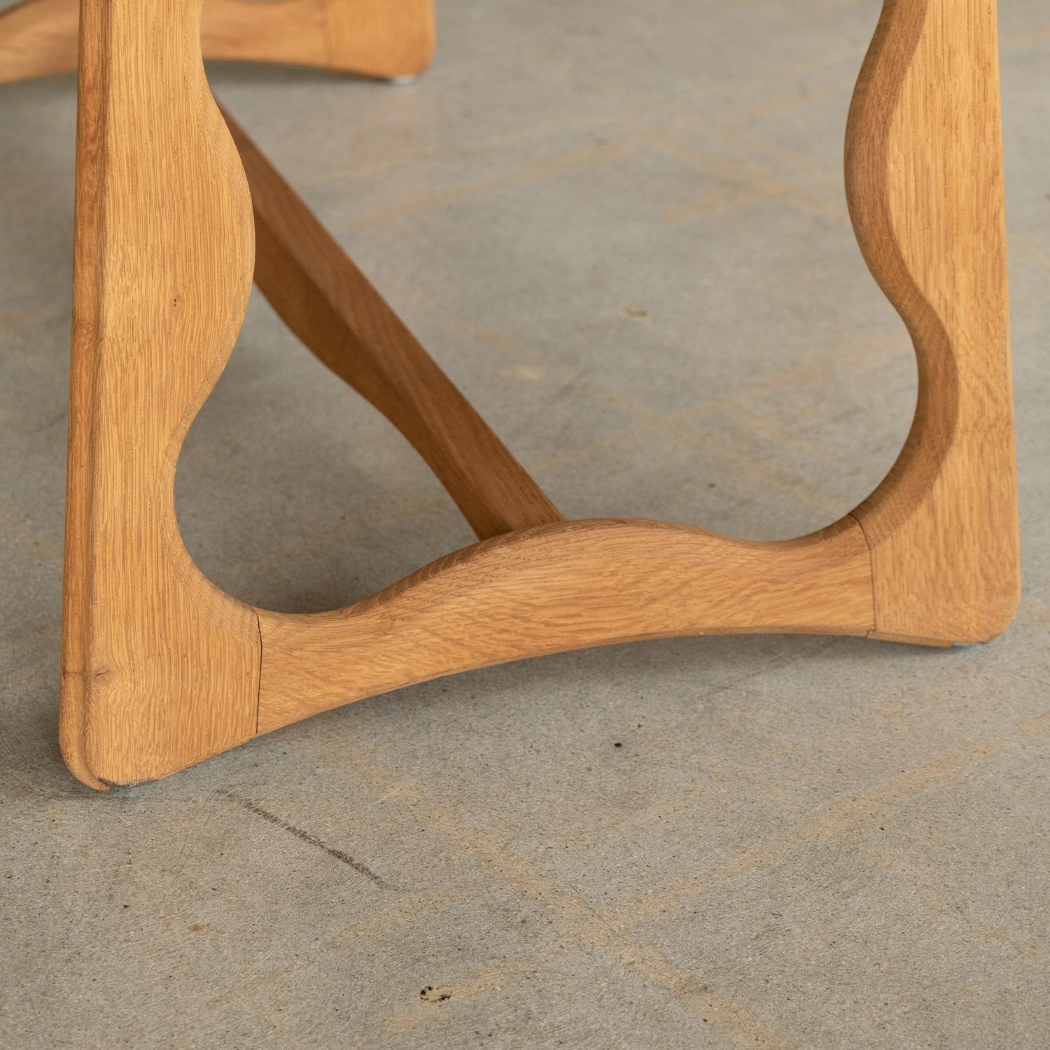 French Oak Coffee Table by Guillerme et Chambron 6