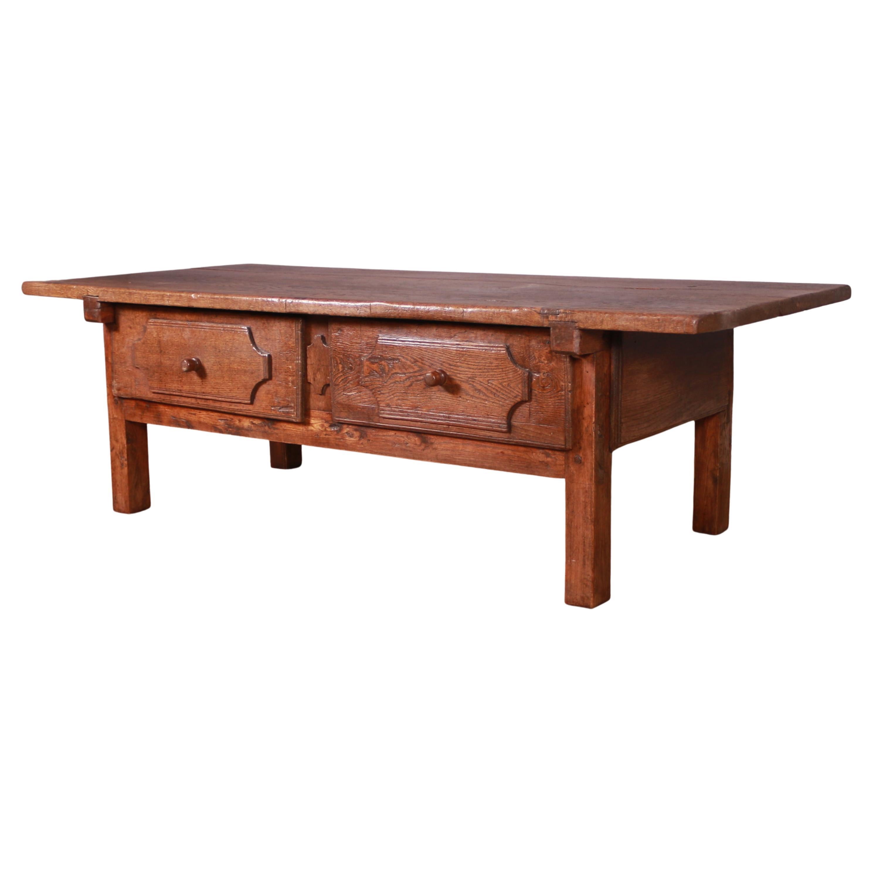 French Oak Coffee Table at 1stDibs