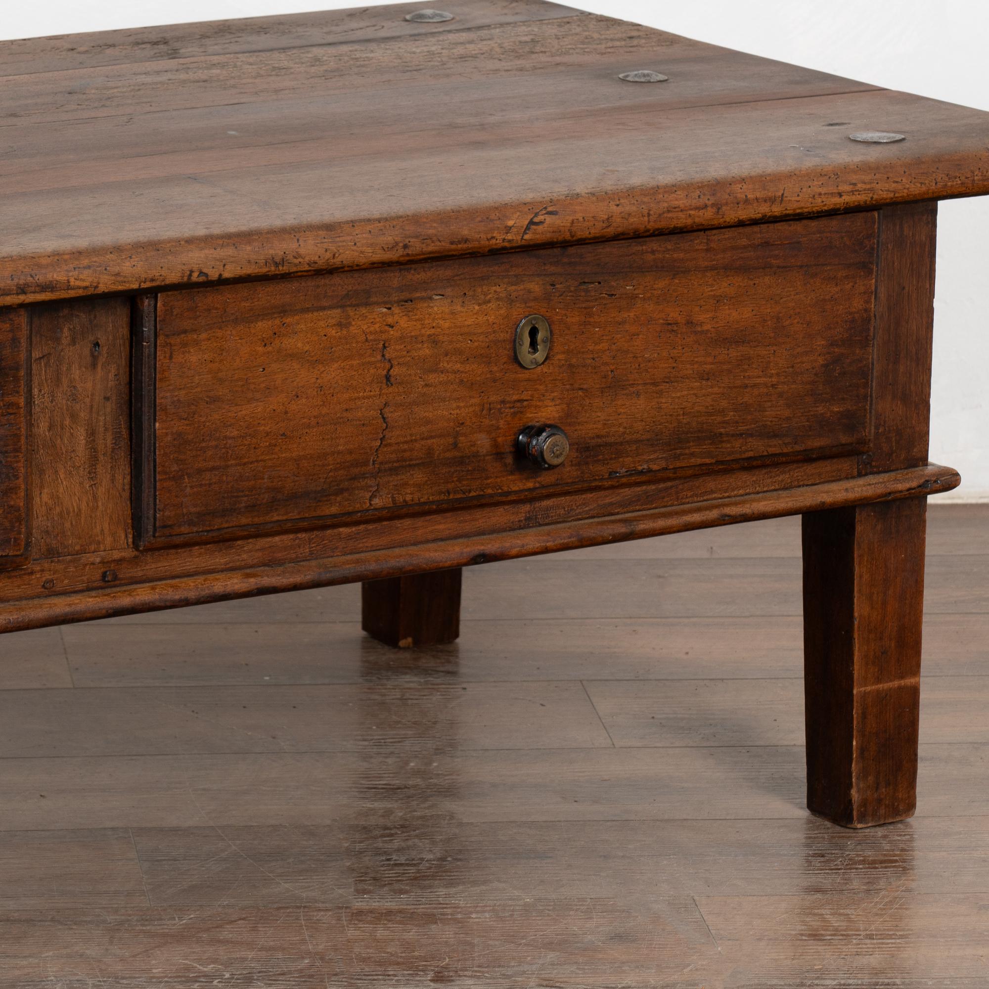 French Oak Coffee Table with Two Drawers, circa 1820-40 5
