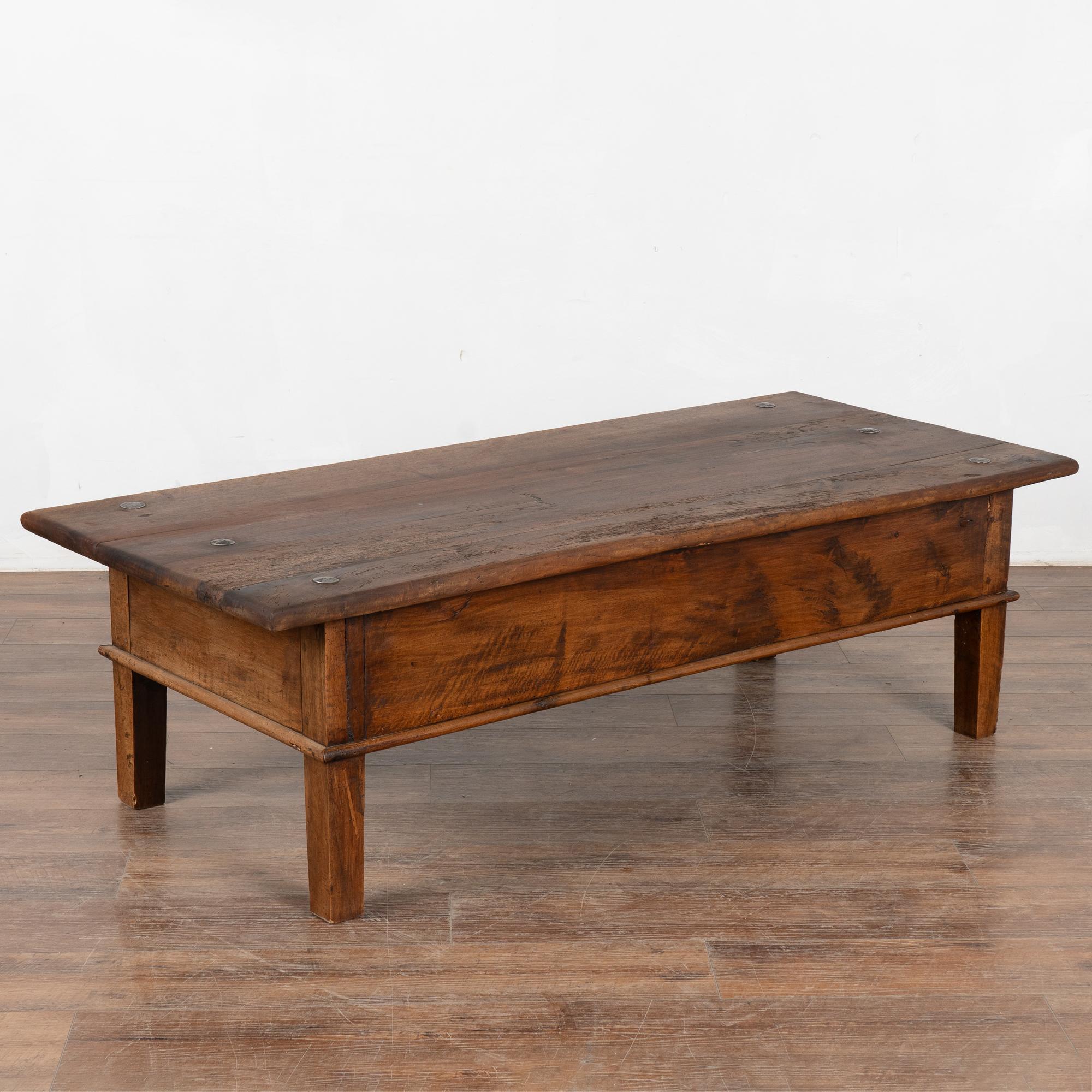French Oak Coffee Table with Two Drawers, circa 1820-40 6
