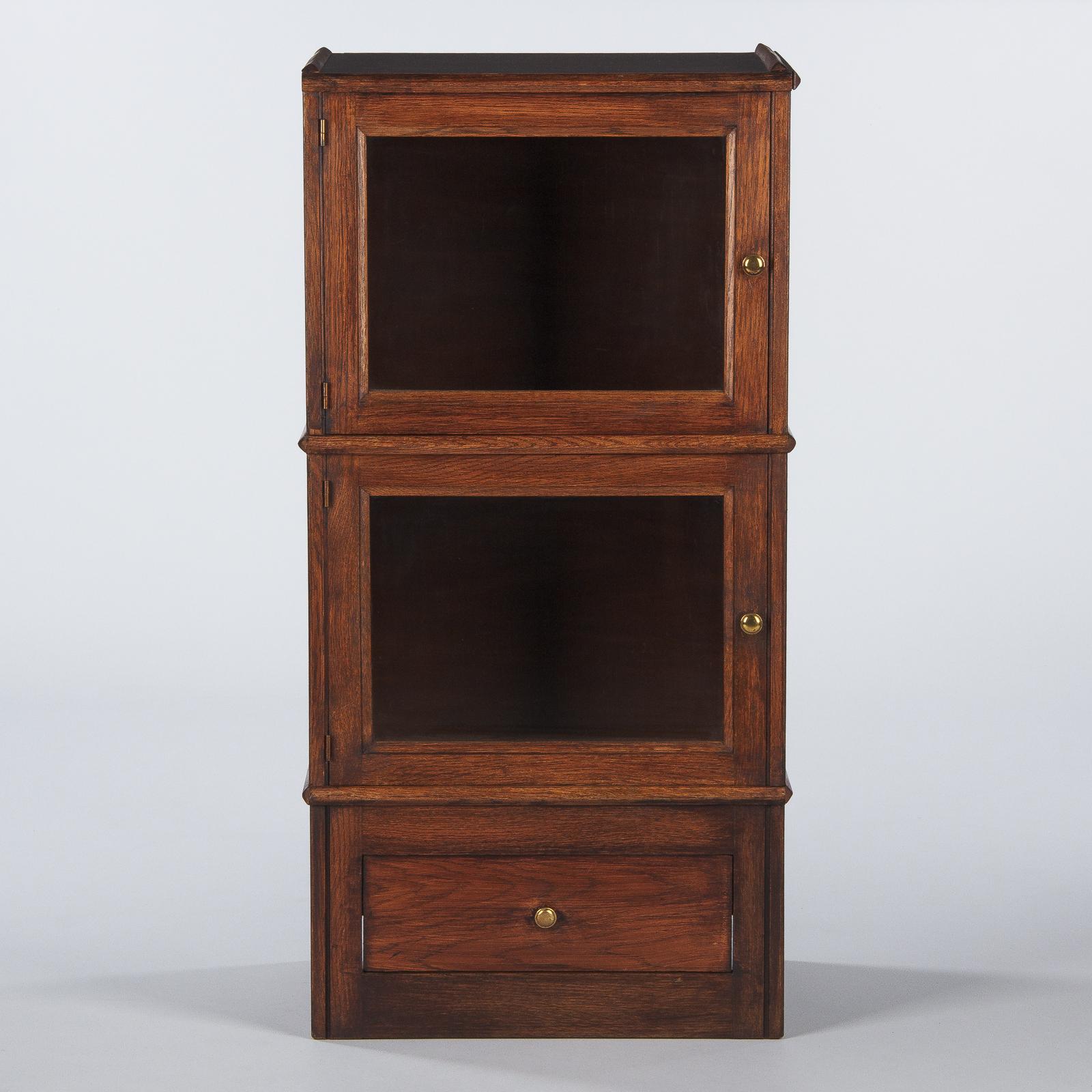 French Oak Commercial Display Cabinet, 1940s 1
