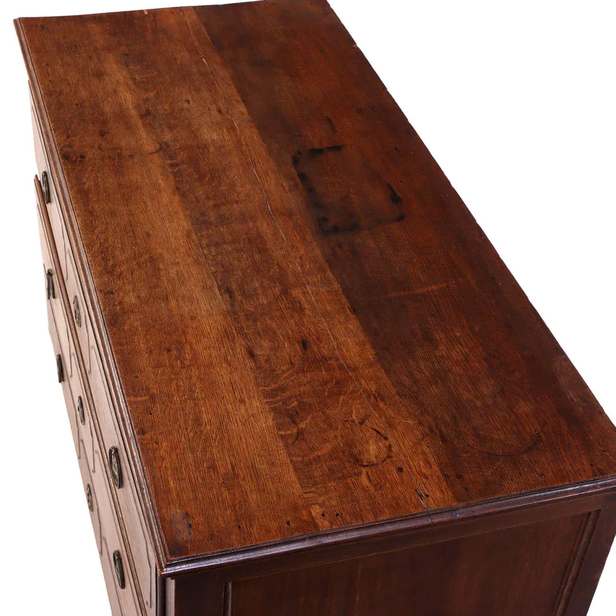 Hand-Carved French Oak Commode, C. 1810 For Sale