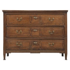 Antique French Oak Commode, Chest of Drawers or Dresser circa 1800s Original Patina