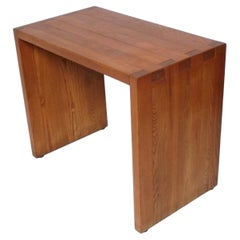French Oak Console Table Charlotte Perriand Style Mid Century Modern Desk Bar