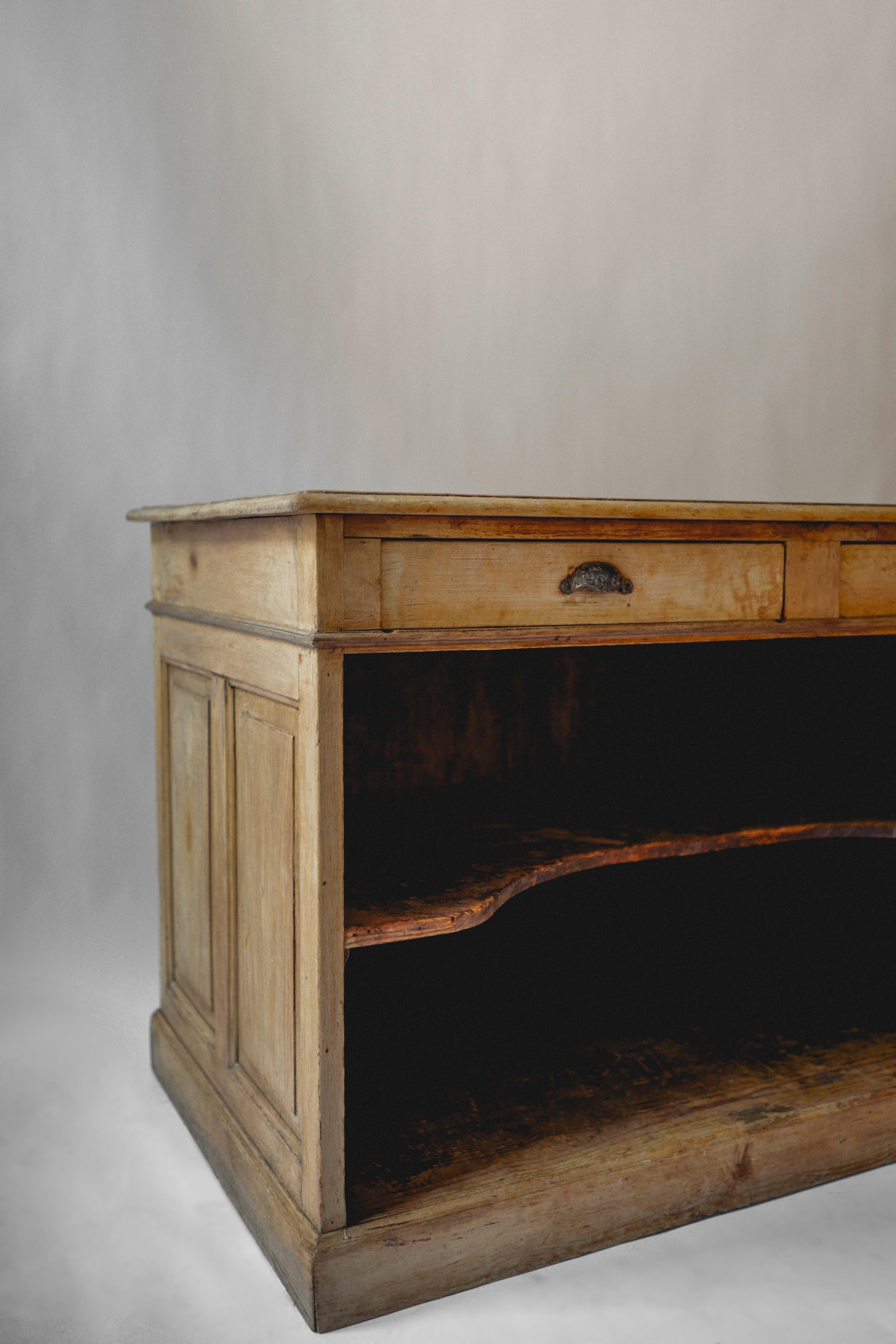 19th Century French Oak Counter  In Good Condition In Milano, IT