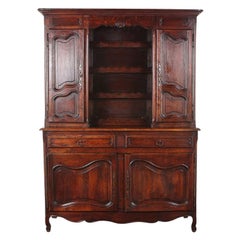 Vintage French Oak Country Cabinet ‘Deux Corps’