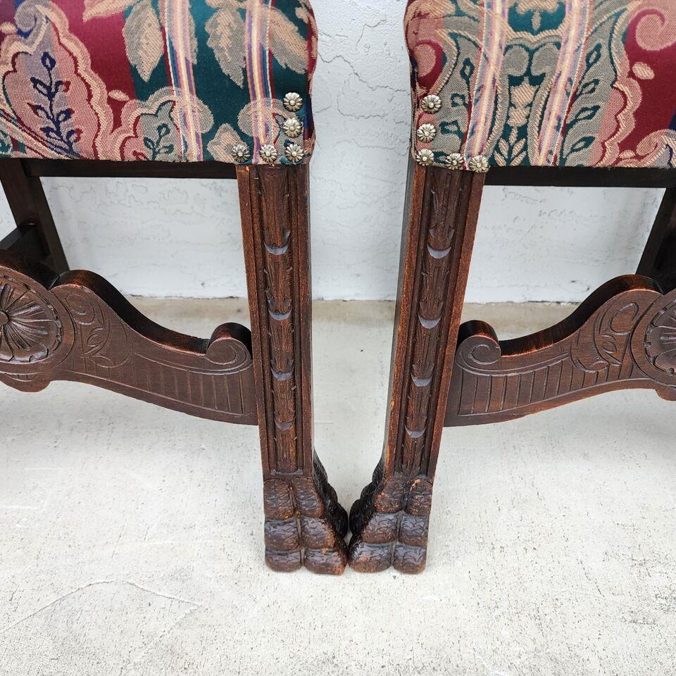 French Oak Dining Chairs 19th Century Set of 4 For Sale 7