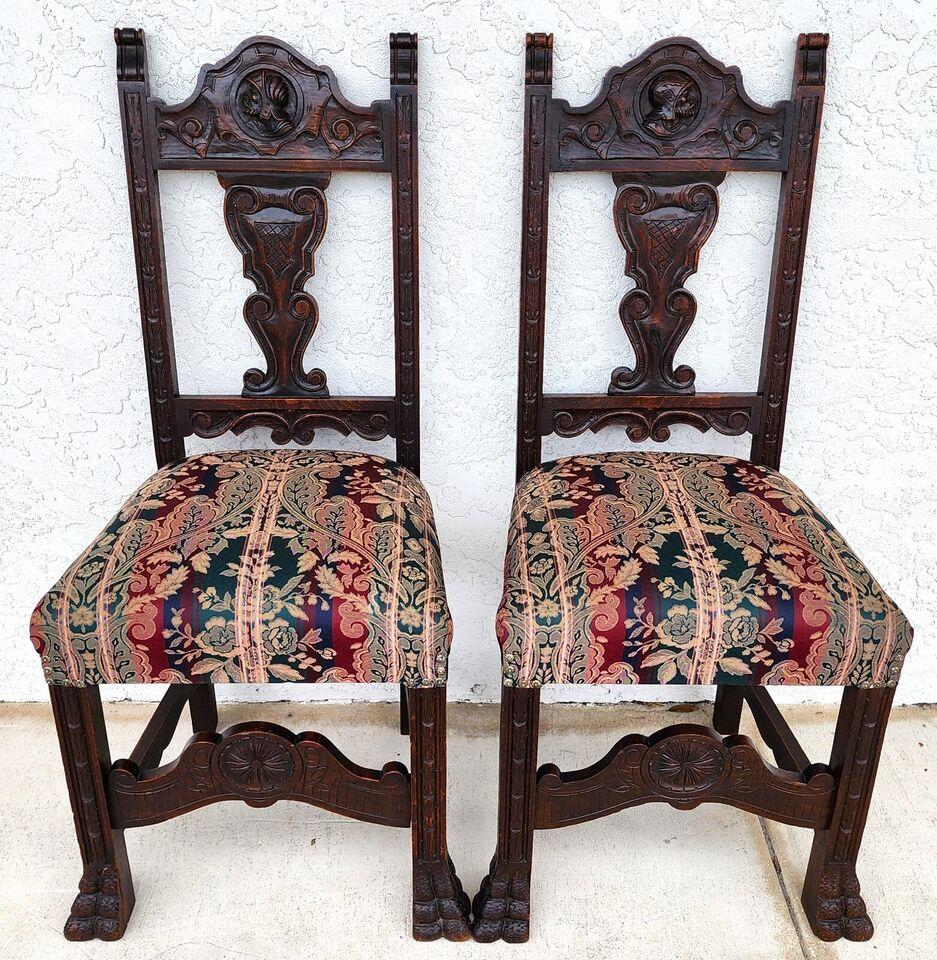 French Oak Dining Chairs 19th Century Set of 4 For Sale 9