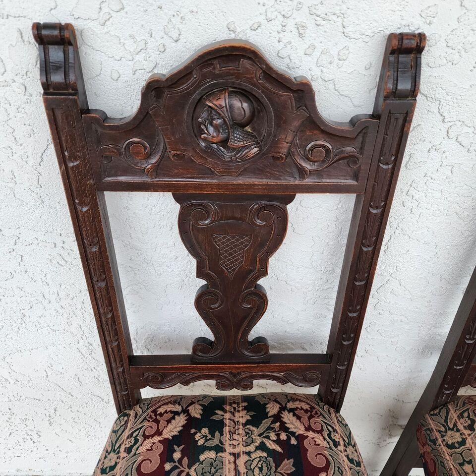 French Oak Dining Chairs 19th Century Set of 4 For Sale 1