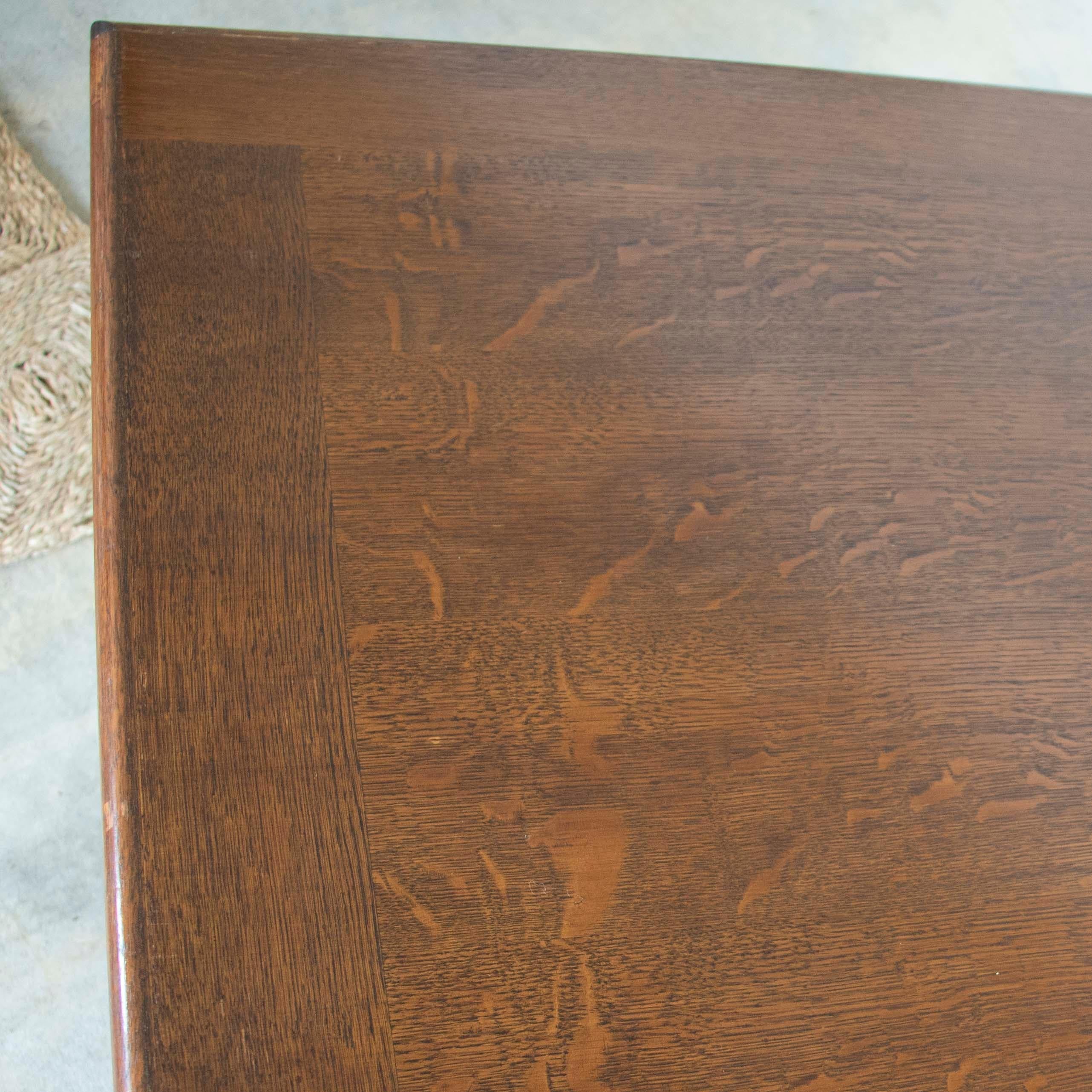French Oak Dining Table by Guillerme & Chambron 7