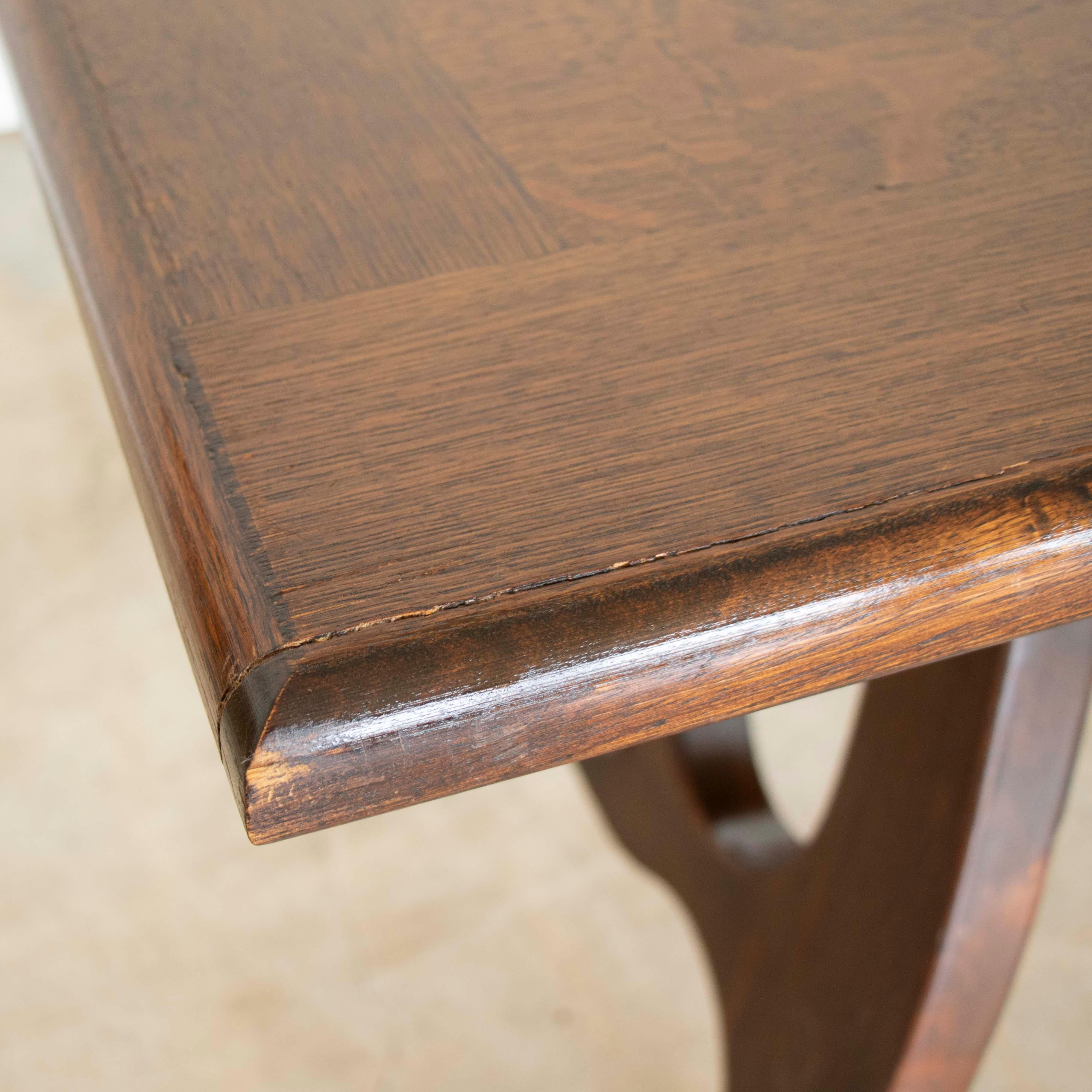 French Oak Dining Table by Guillerme & Chambron 9