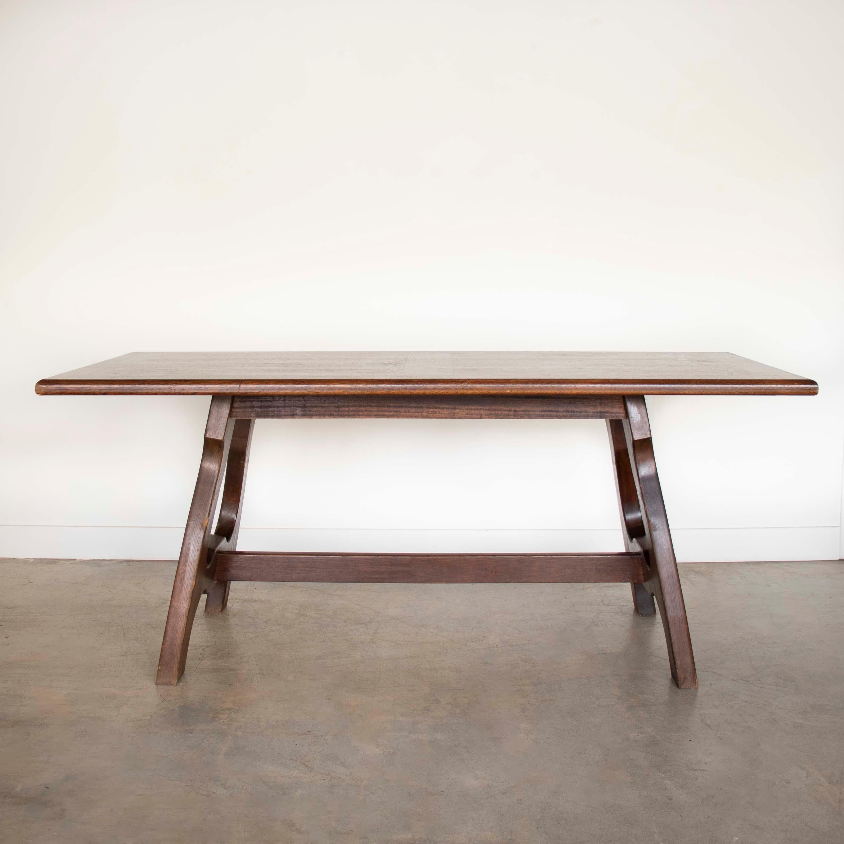 20th Century French Oak Dining Table by Guillerme & Chambron