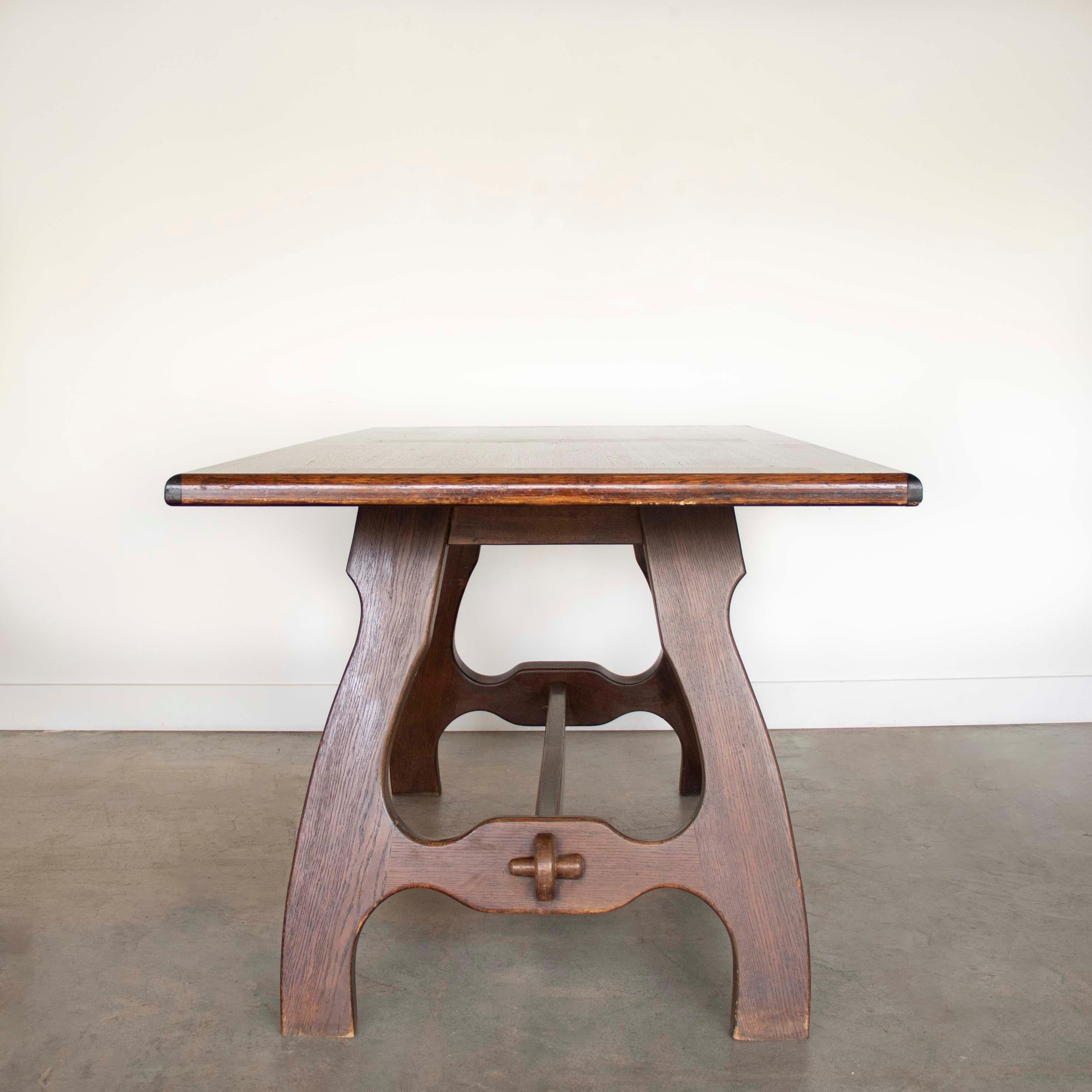 French Oak Dining Table by Guillerme & Chambron 2