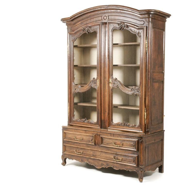 French Oak Display Cabinet 1